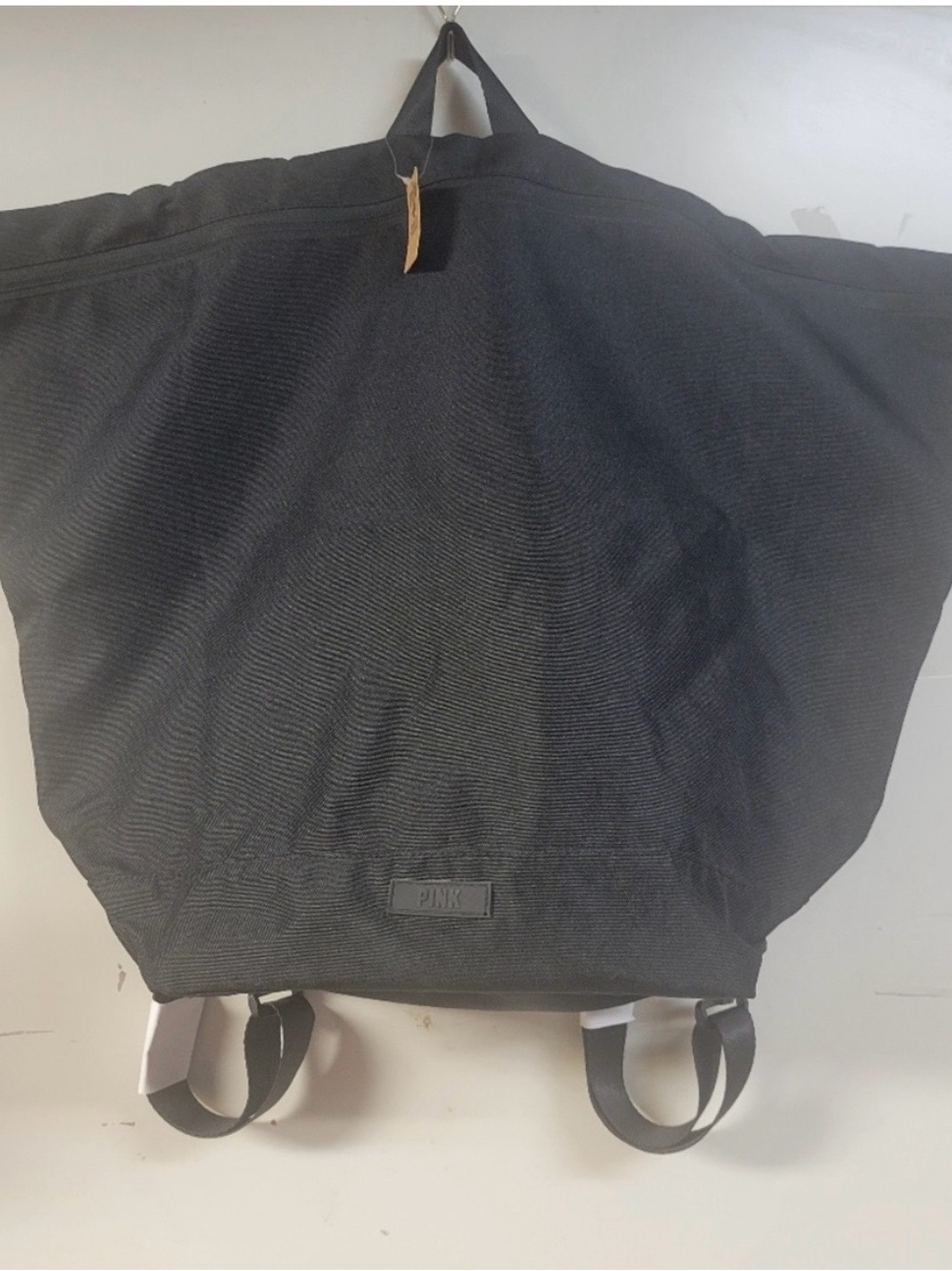 PINK Victoria's Secret Black Canvas Backpack